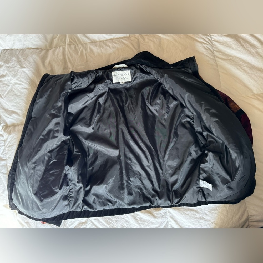 Vintage Brandon Thomas Leather Patchwork Bomber J… - image 5